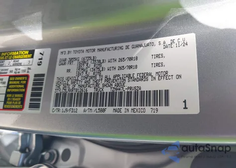 2024 Toyota Tacoma Hybrid Trd Off Road from USA, damaged, VIN 3TYLC5LNXRT012616